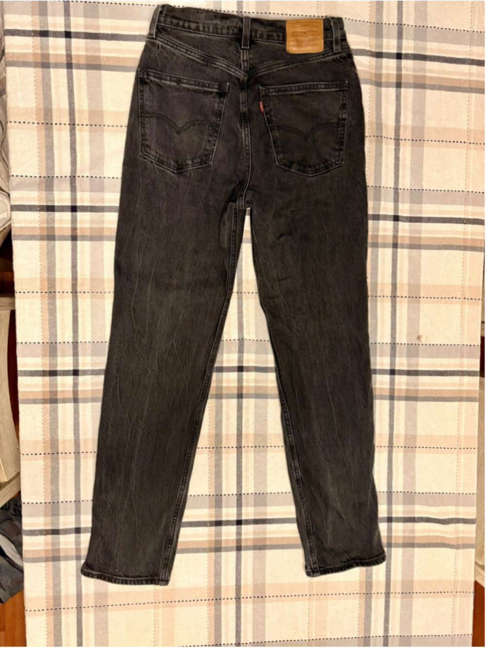Levi’s 70s High Slim Straight Jeans Black Wash Size 27 High Rise - Picture 2 of 6